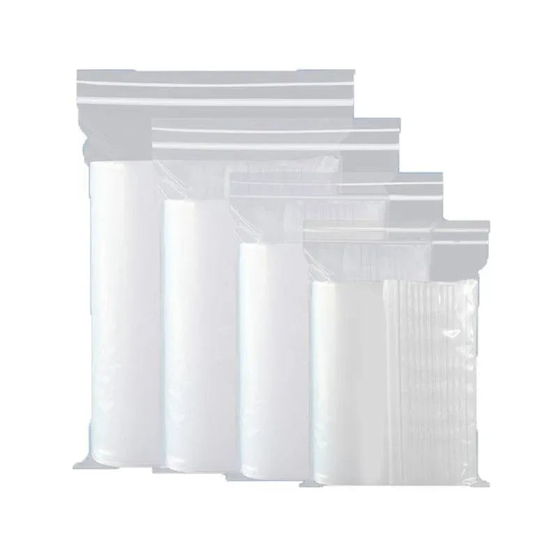 100X Bulk Clear Resealable PE Plastic Zip Bags - 5*7cm 100PCS