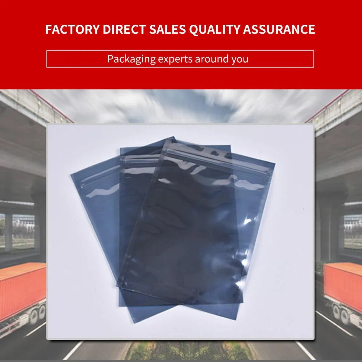 Plastic Self Sealing Bags 100PCS Anti Static Semi Transparent Resealable - 15x20cm — product photo 10