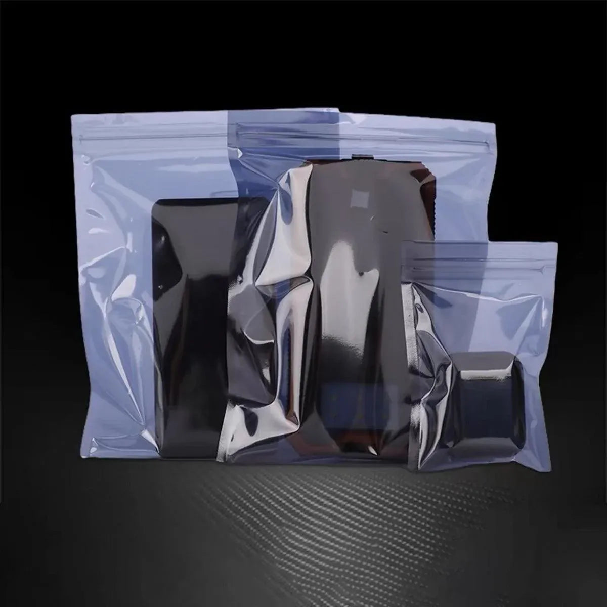 Plastic Self Sealing Bags 100PCS Anti Static Semi Transparent Resealable - 15x20cm — product photo 12