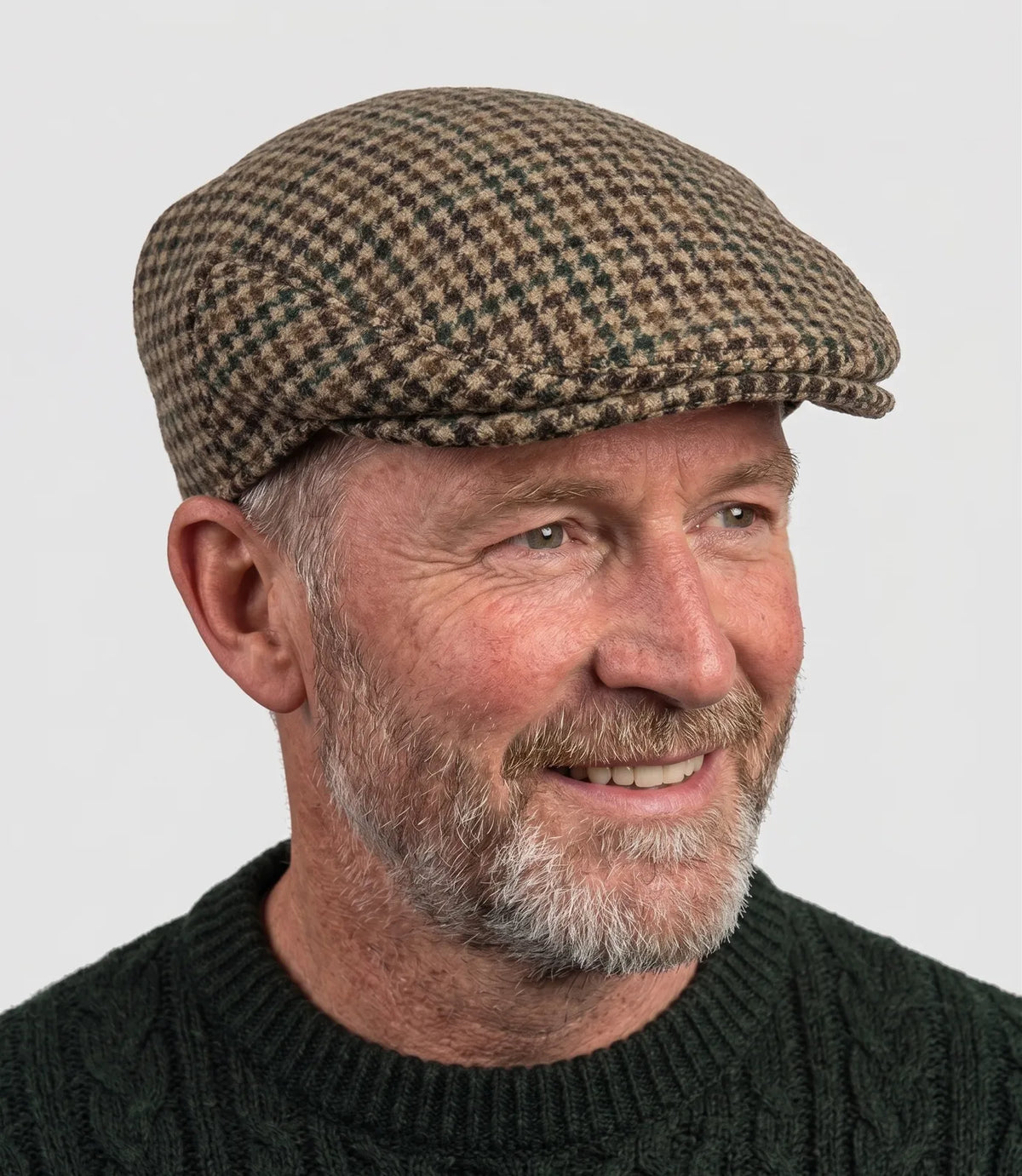 Dents Abraham Moon Wool Tweed Flat Cap – Brown, XL – product photo 7
