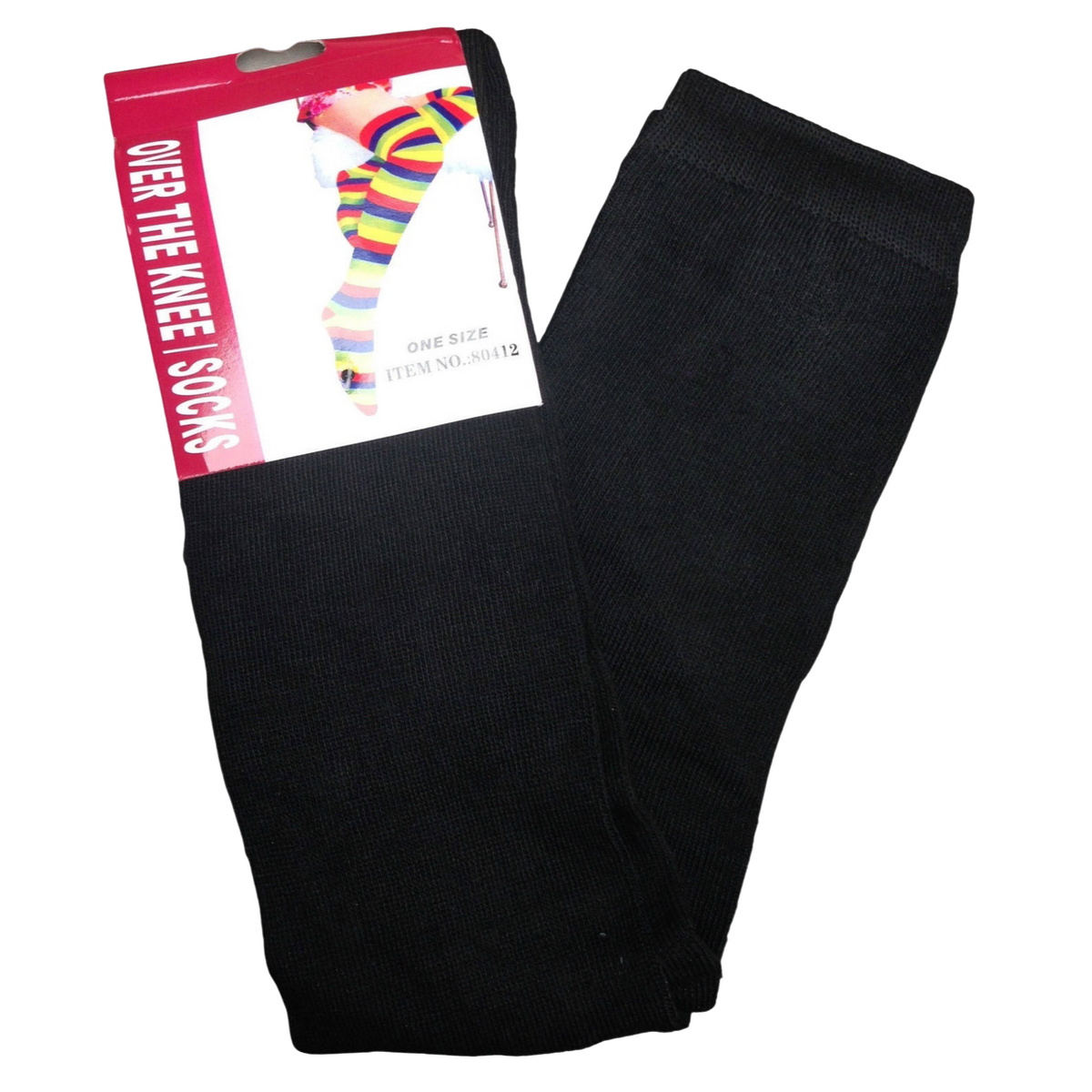 Women's Thigh-High Socks – Black – product photo 3