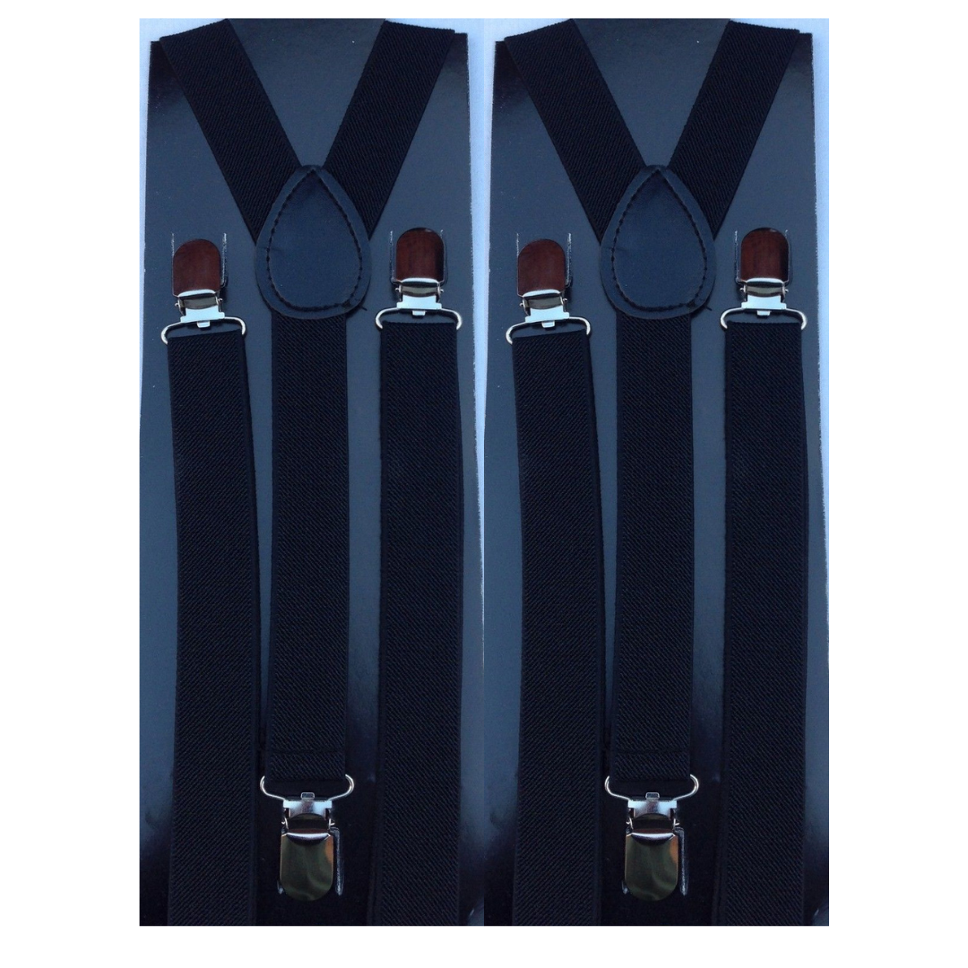 Men's Adjustable Clip-On Suspenders (2 Pack) – Black – product photo 2