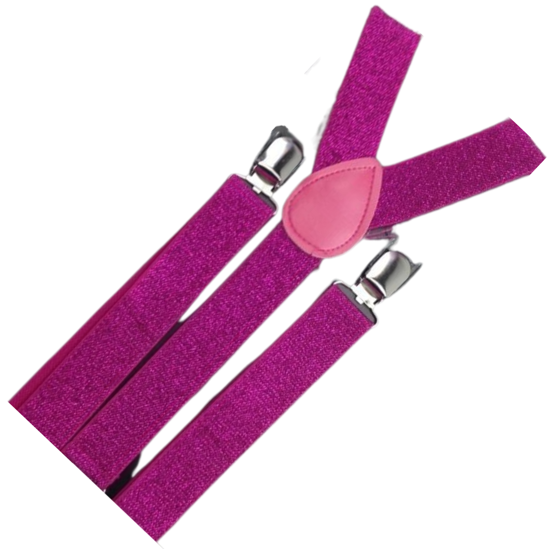 Men's Adjustable Clip-On Suspenders (2 Pack) – Hot Pink (Glitter) – product photo 3