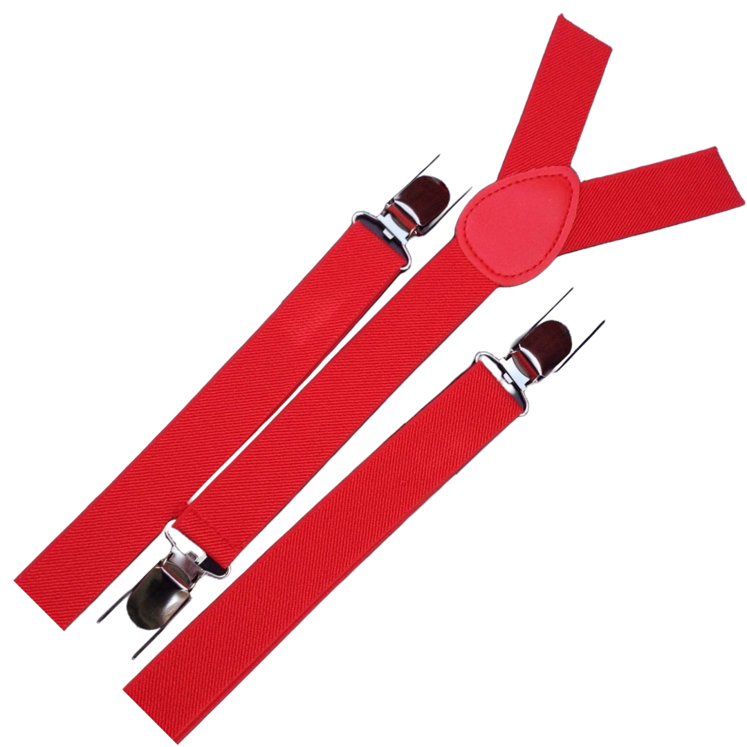 Men's Adjustable Clip-On Suspenders (2 Pack) – Red – product photo 3