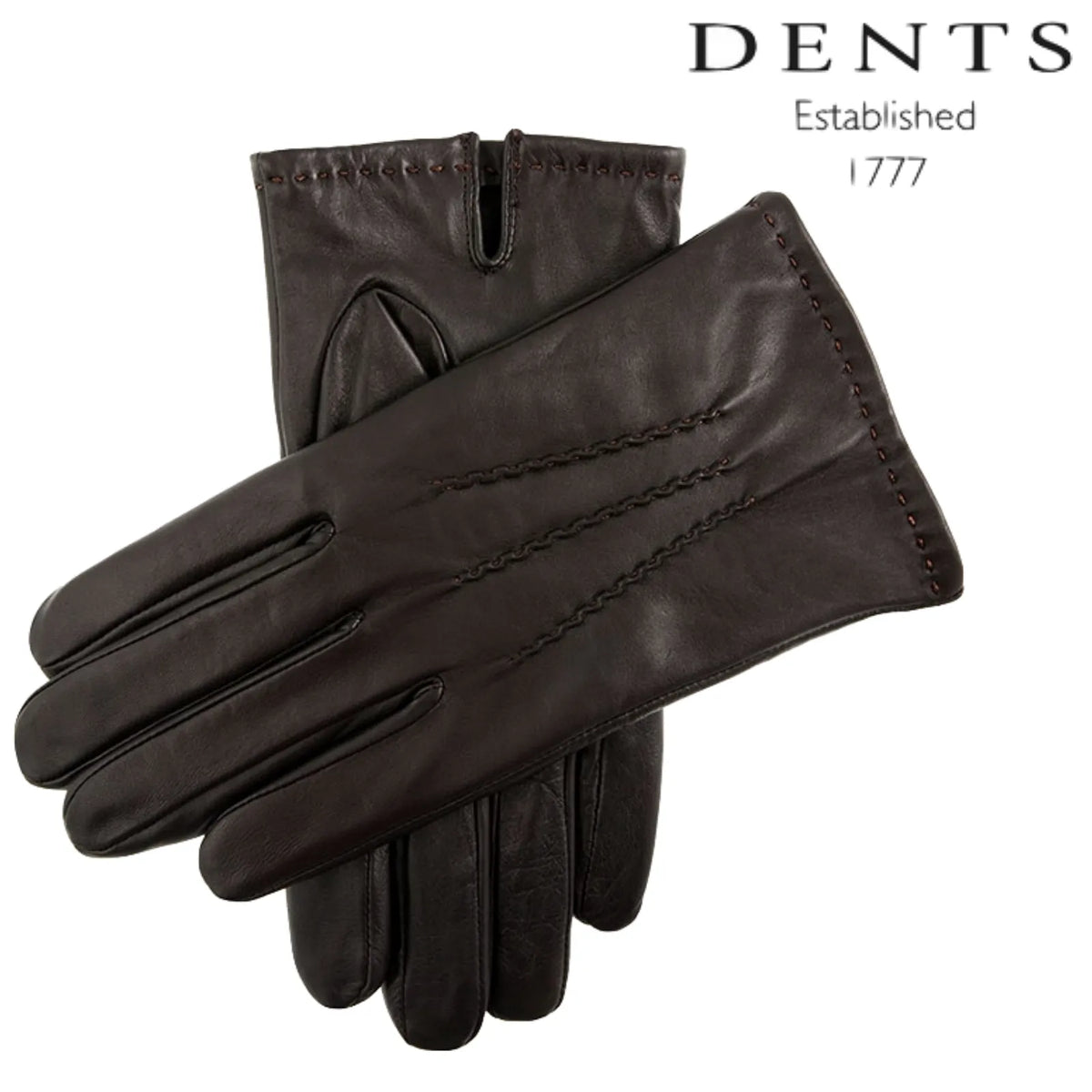 Dents Mens Touchscreen Leather Gloves With Palm Vent Handsewn Detail Cuffs — product image 2
