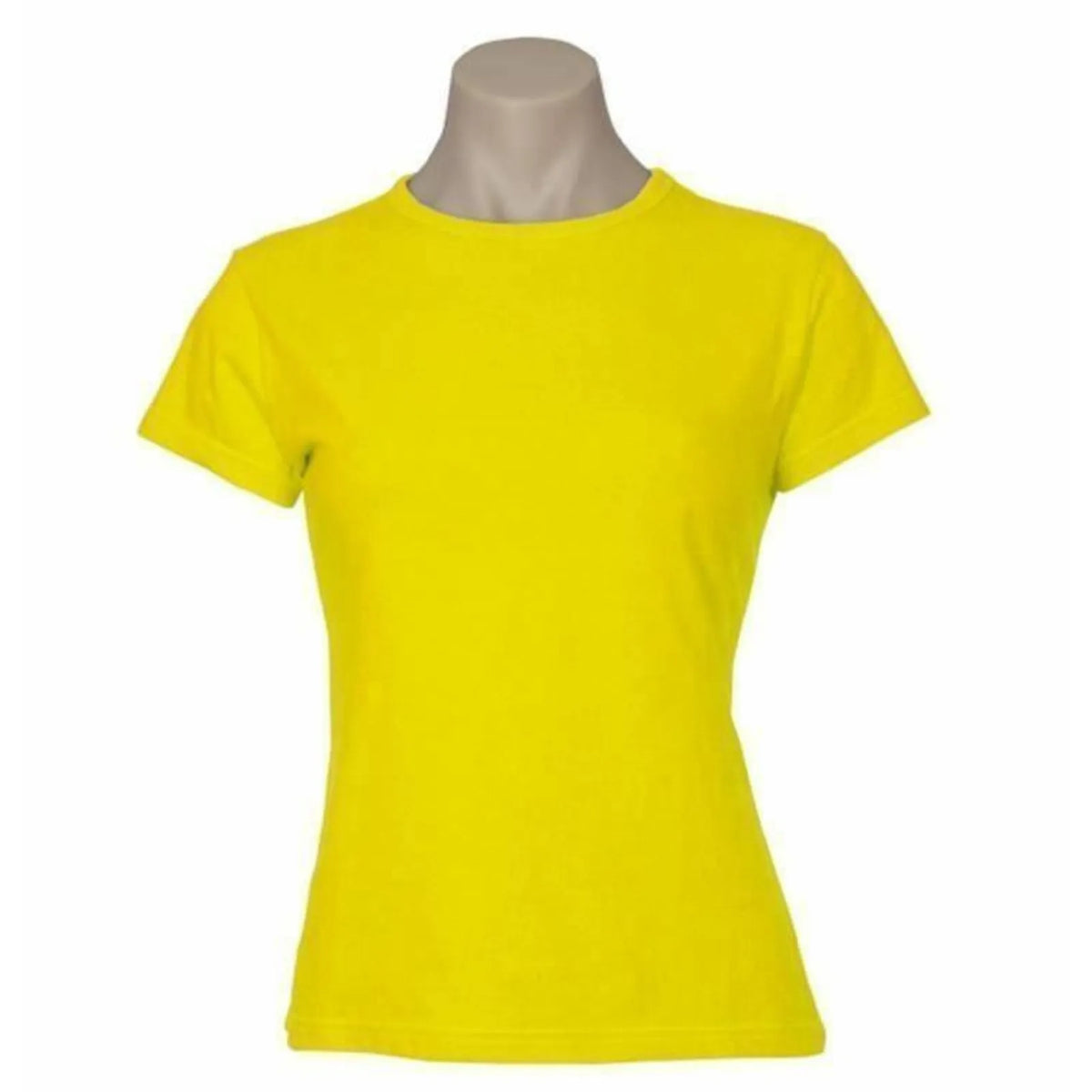 3x Womens 100% Cotton T-Shirt Plain Basic Tee Casual Top in Yellow — product image 4