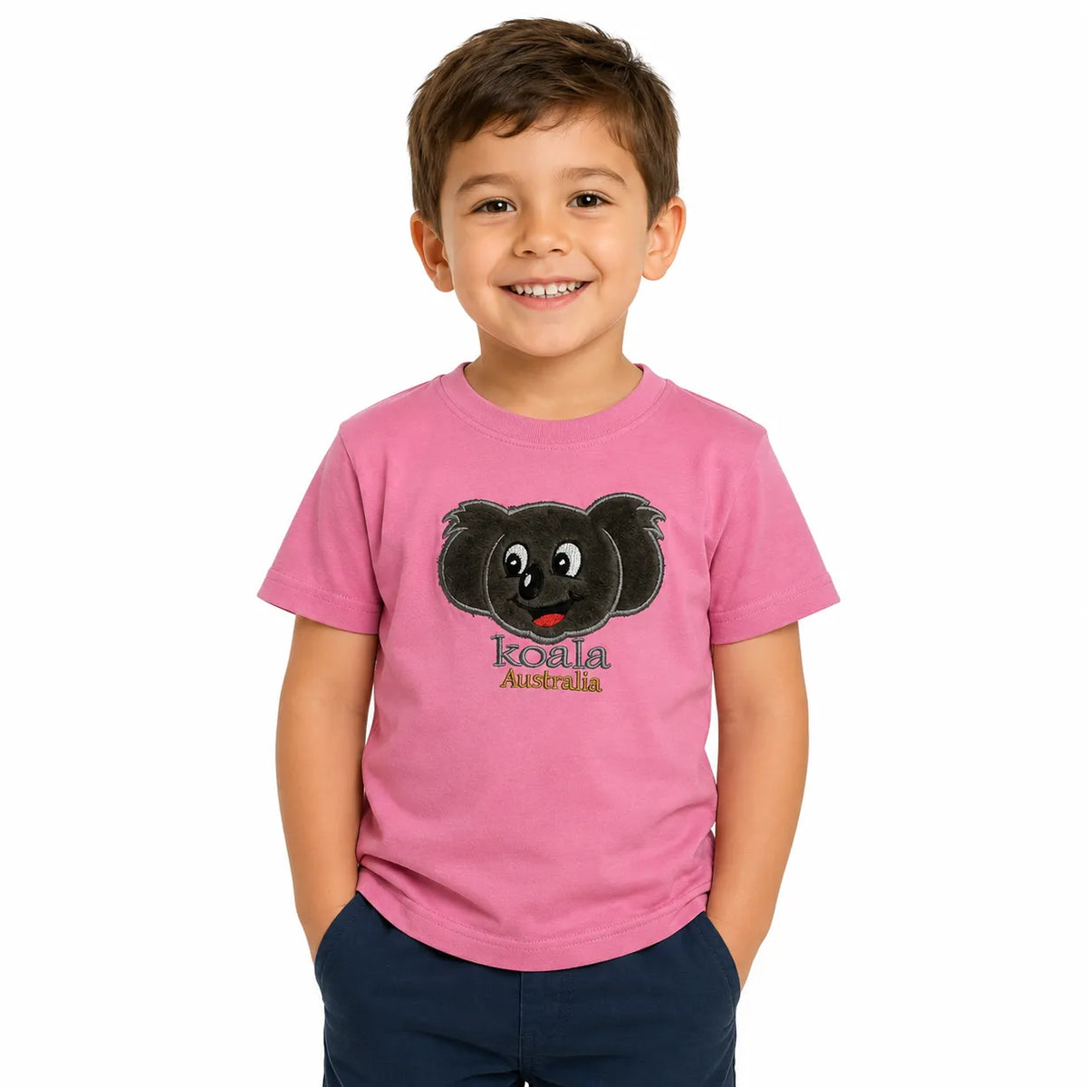 Kids KOALA AUSTRALIA T Shirt Tee Souvenir Gift Childrens Child 100% Cotton Top - Light Pink – Size 2 — product image 2