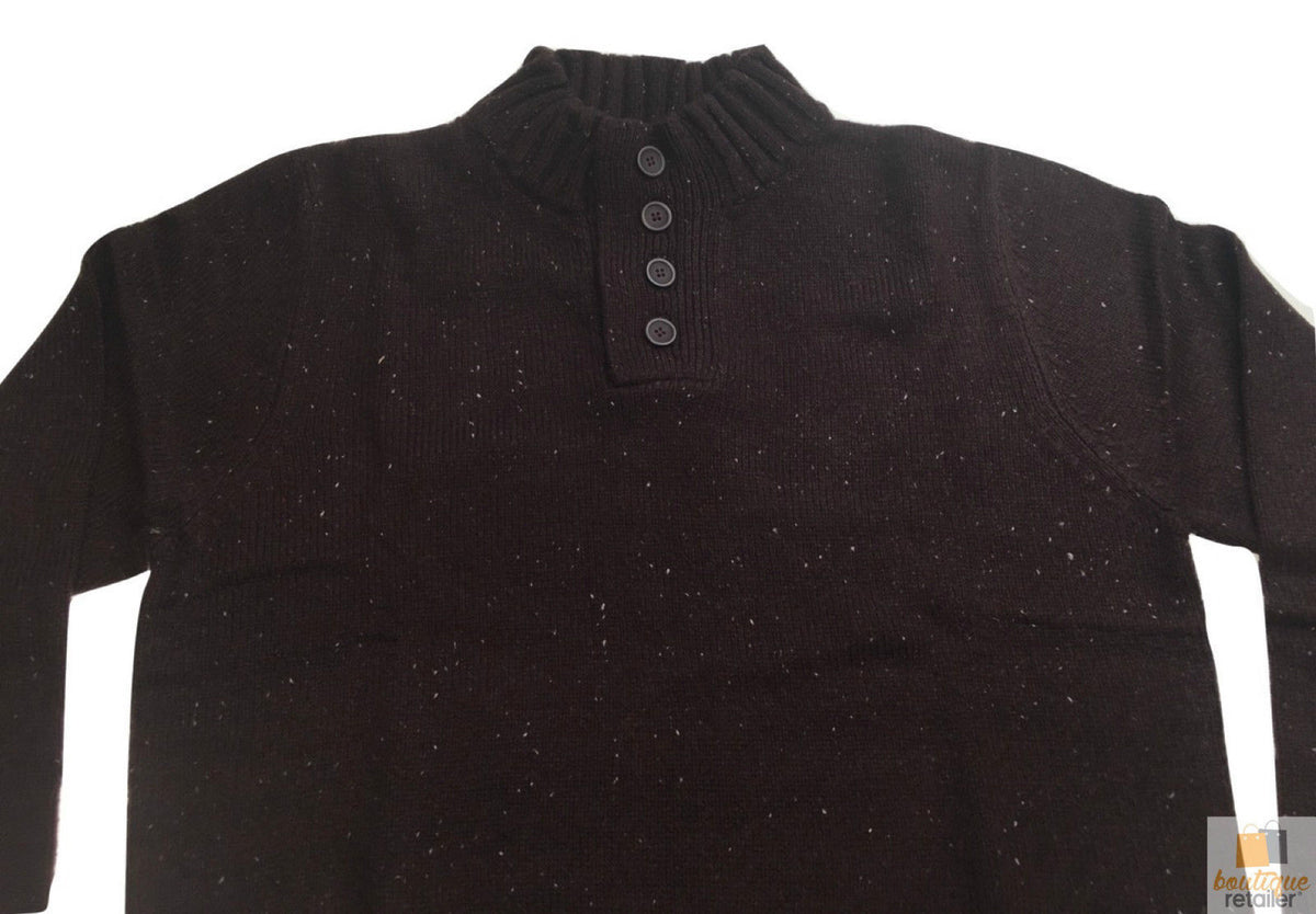 Men's Half-Zip Knitted Jumper – Burgundy, L — image 5