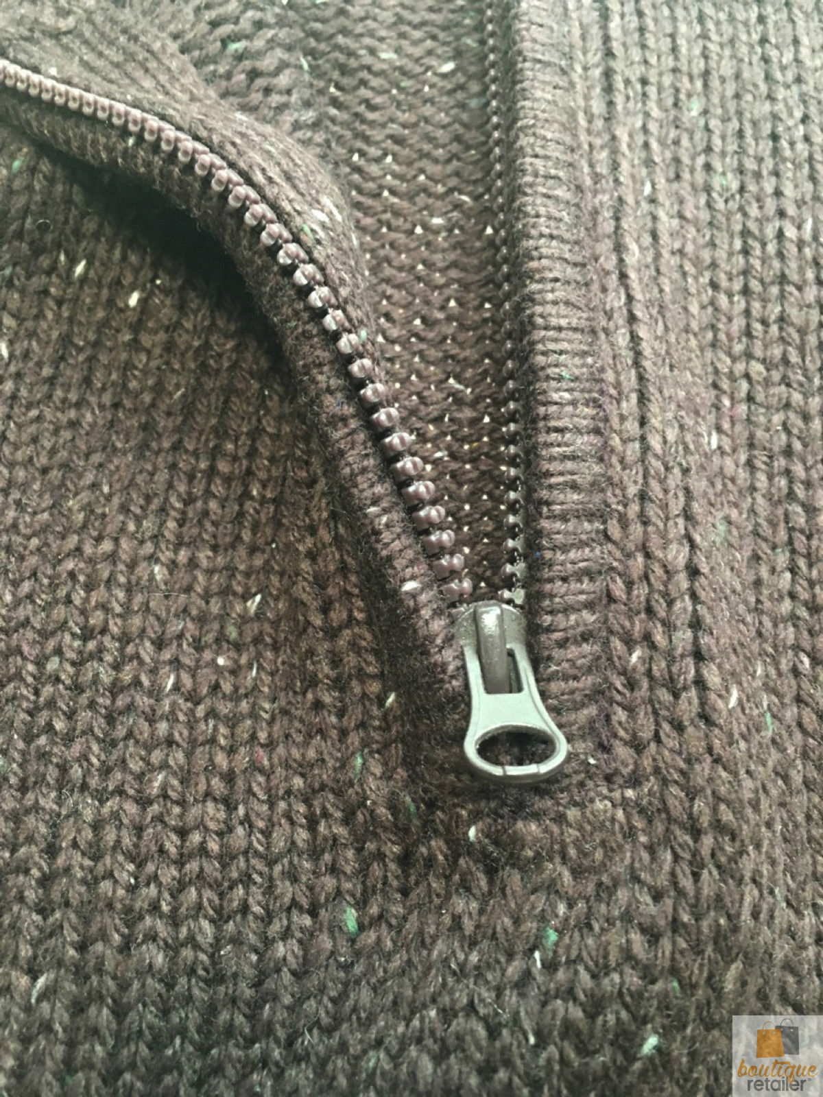 Men's Half-Zip Knitted Jumper – Burgundy, M — image 3