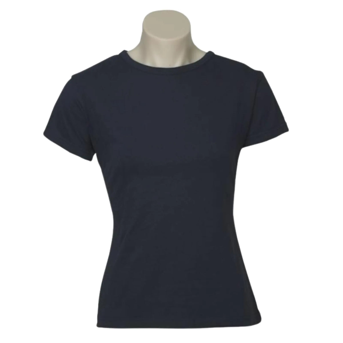 Women's 100% Cotton Crew-Neck T-Shirt – Navy Blue, Size 10 — image 2