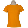 Women's 100% Cotton Crew-Neck T-Shirt – Orange, Size 6