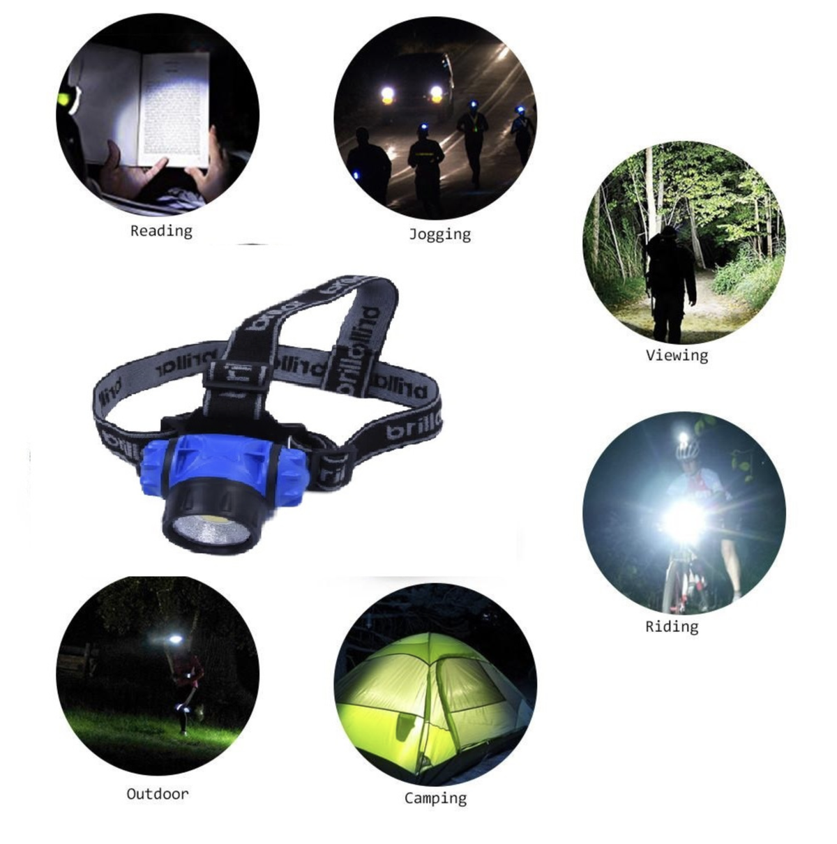 120-Lumen COB LED Headlamp with Adjustable Strap – Three Modes — product image 3 of 8