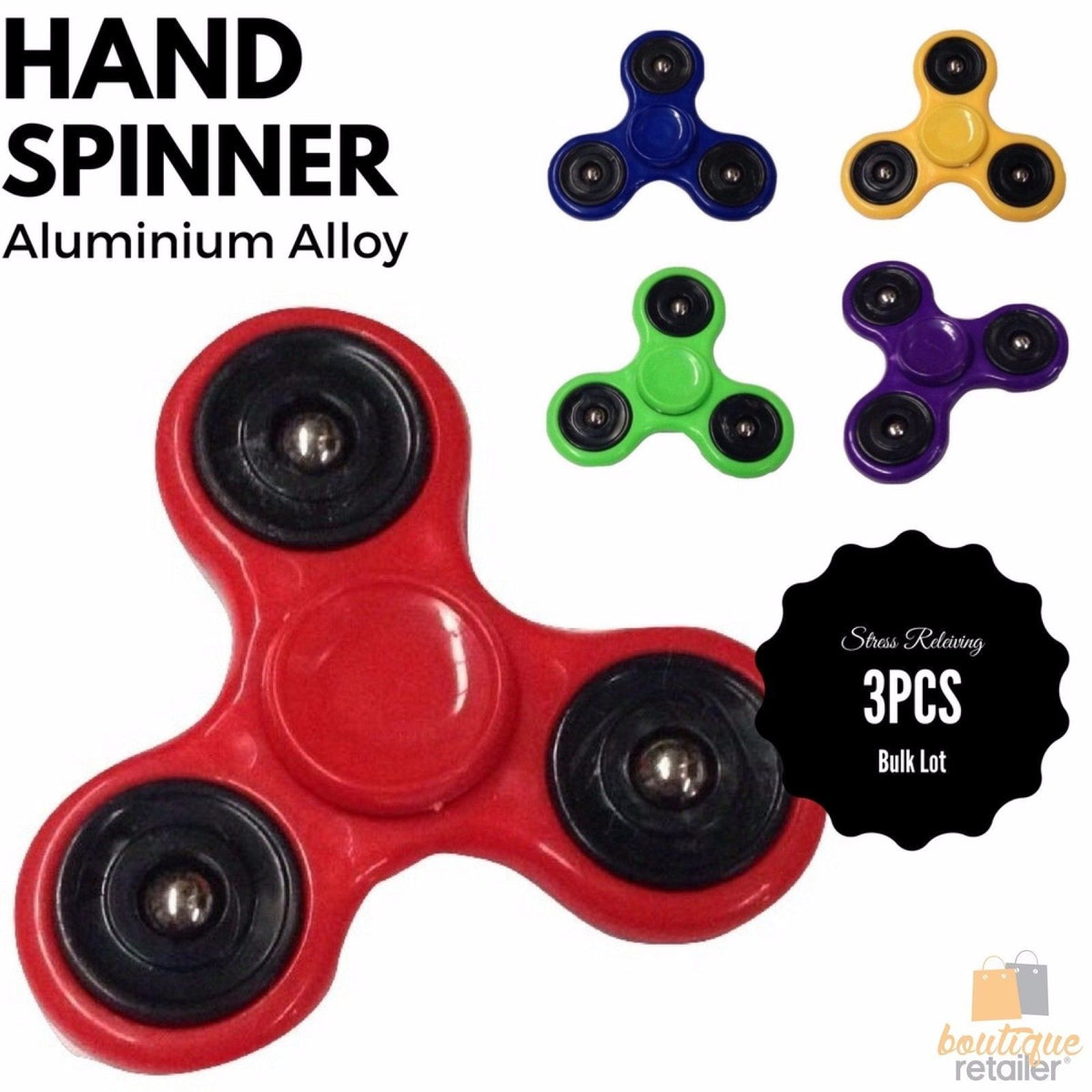 3pcs Fidget Hand Finger Spinner Focus Stress Reliever Toys For Kids Adults — product image 10