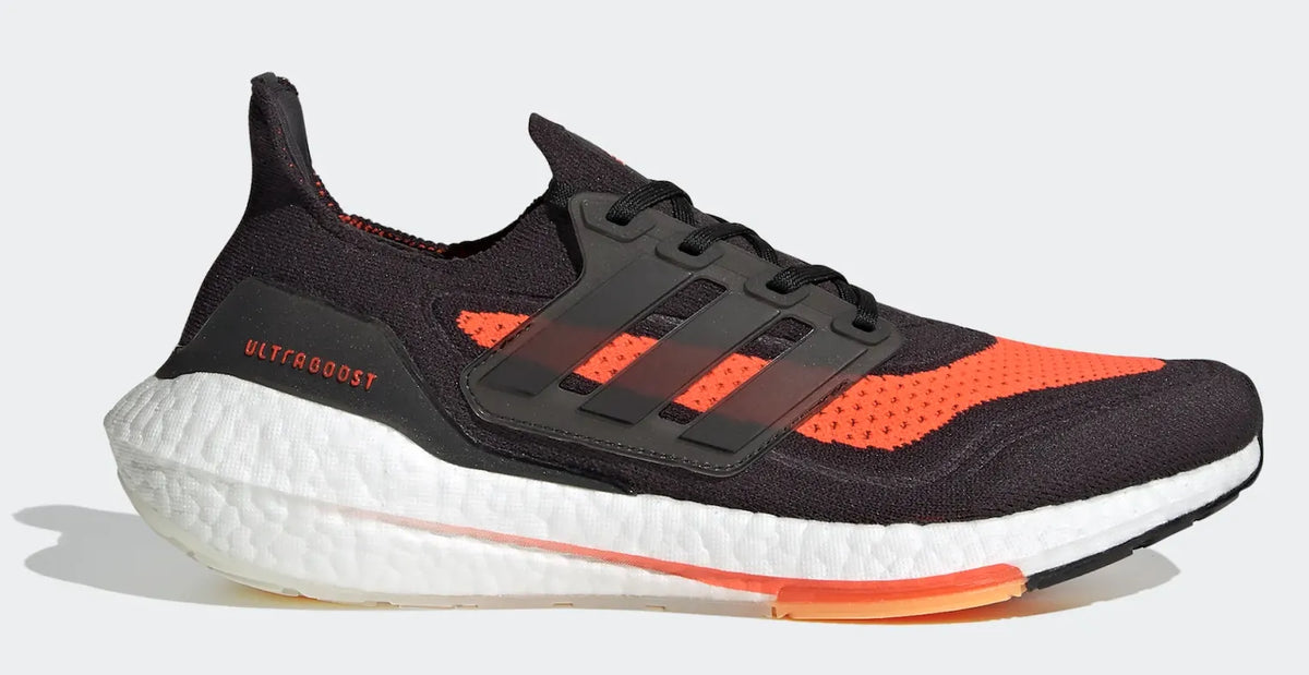 Adidas Mens Ultraboost 21 Running Sneakers Runners Shoes - Black/Orange — product image 1