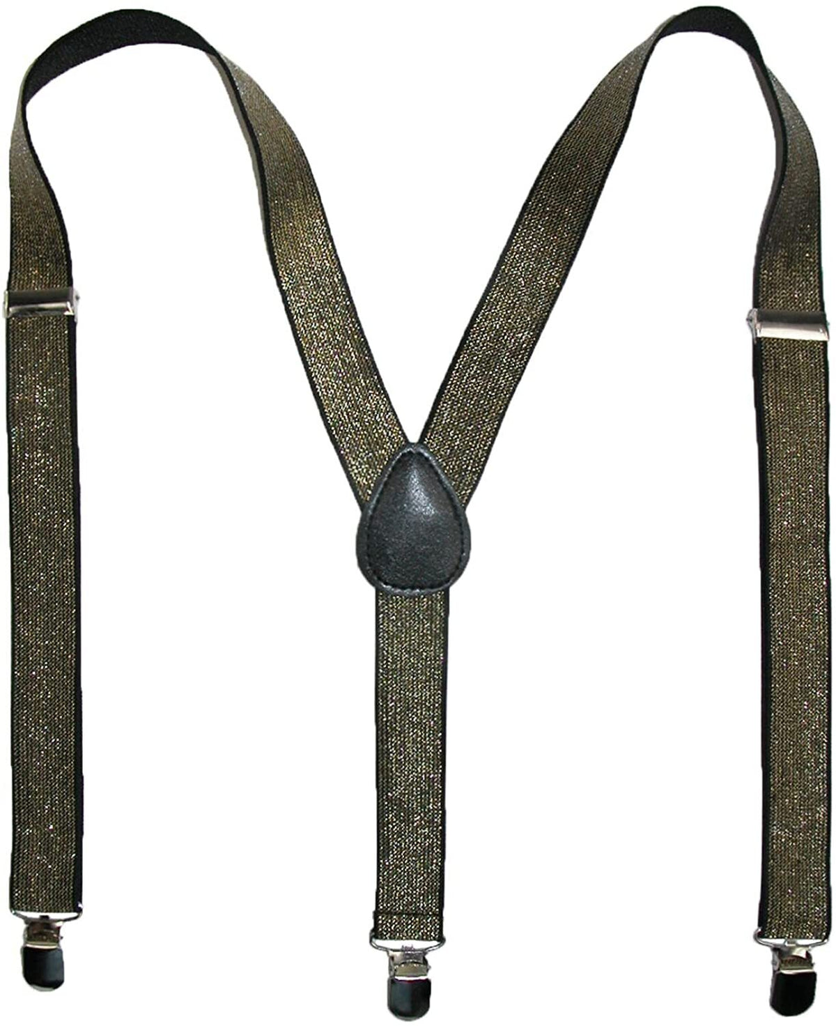 Glitter Clip-On Suspenders – Gold (Glitter) – product photo 2