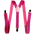 Glitter Clip-On Suspenders – Hot Pink (Glitter)