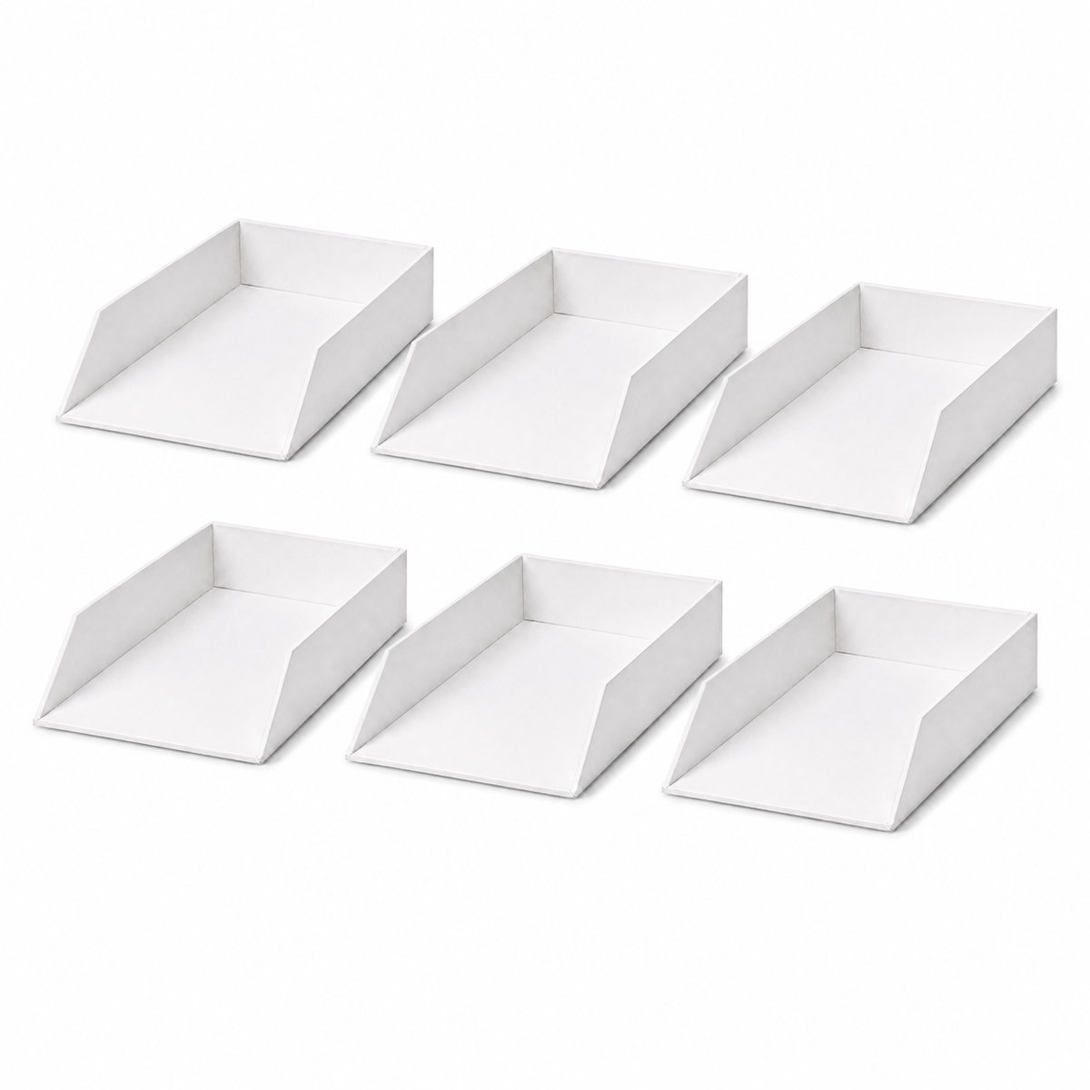 6x Italplast Eazi Fold A4 Document Tray in White — product photo 2