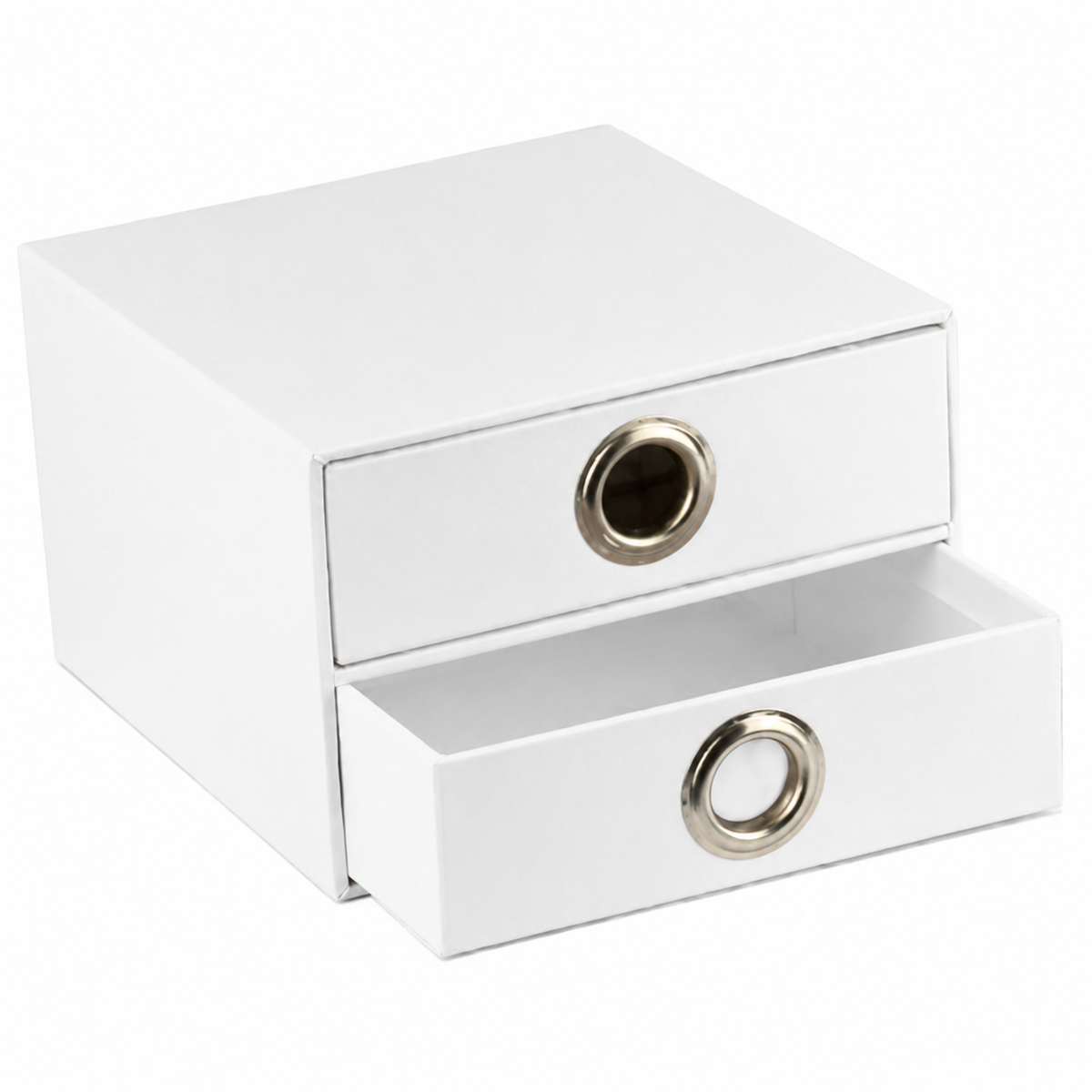 Italplast EAZI FOLD 2 Drawer Storage Tidy Compartment Office Foldable Recyclable in White — product photo 2