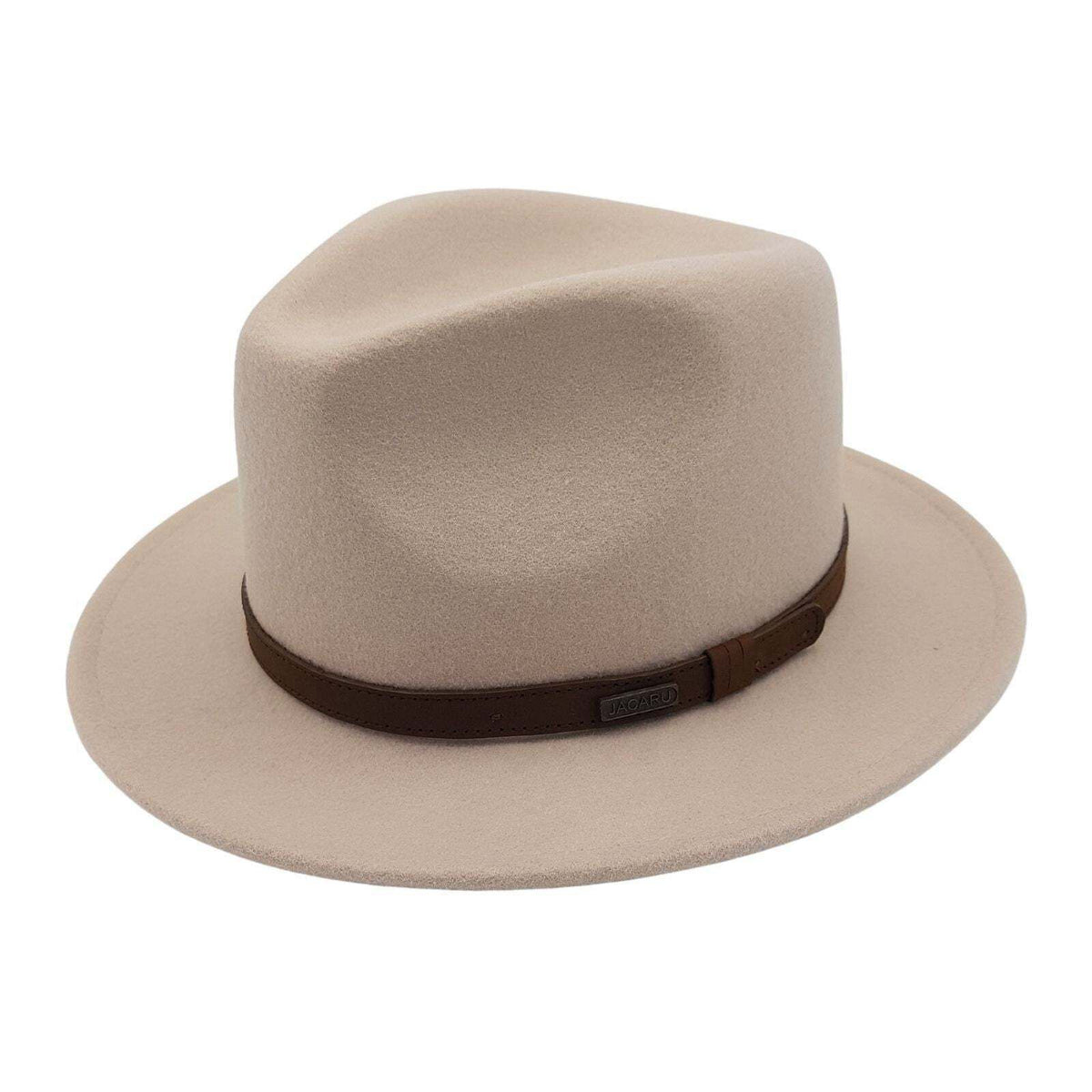 Jacaru 1851 Walkabout Wool Felt Fedora Hat Outback - Cream — product photo 1 of 6