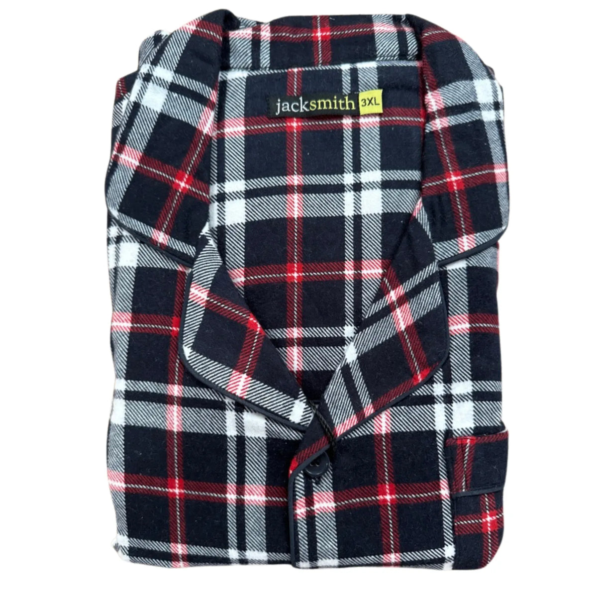 Mens Plus Size Flannelette Pyjamas 100% Cotton PJs Set Top Pants in Red Check — image 4