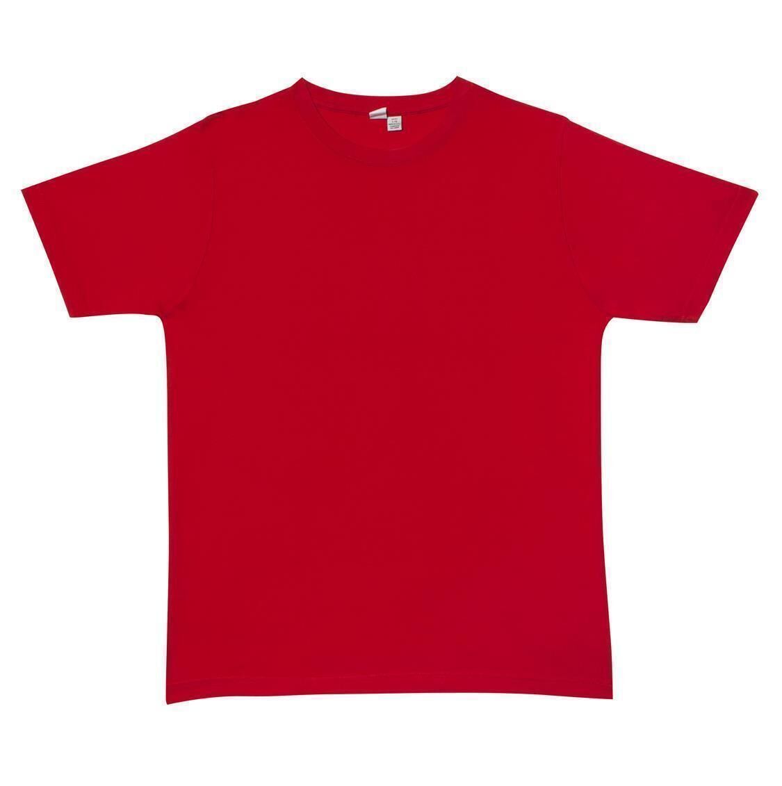 Men's Plain Cotton Short-Sleeve T-Shirt – Red, L — image 2