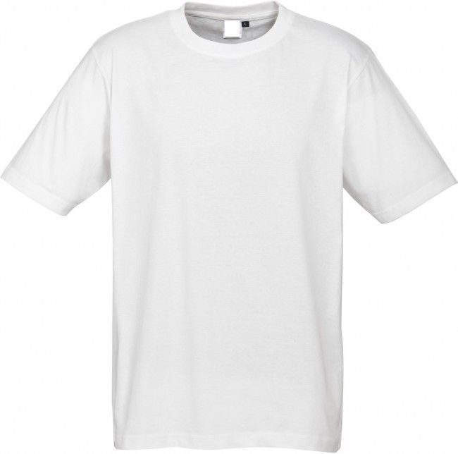 Men's Plain Cotton Short-Sleeve T-Shirt – White, L