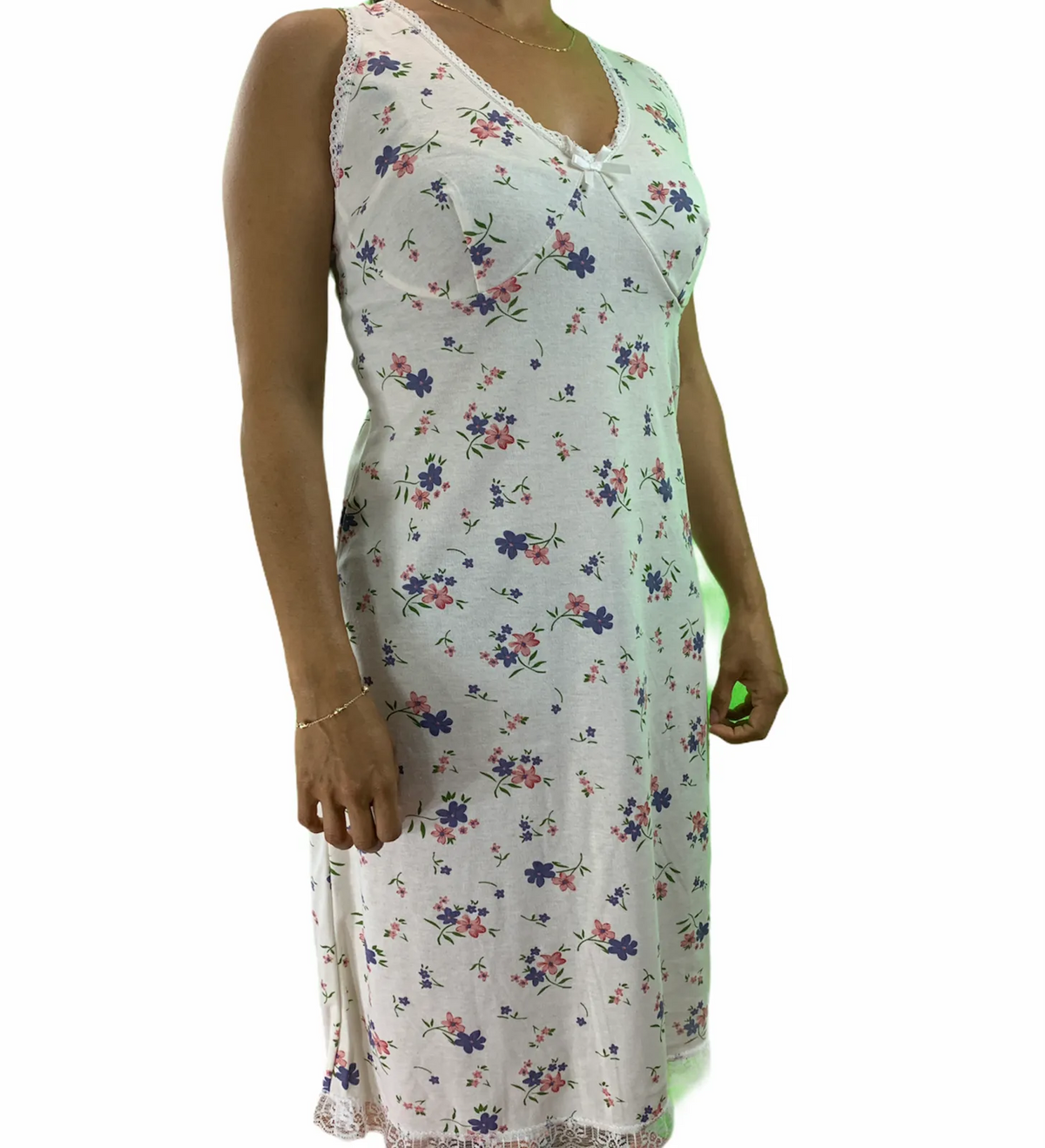 Women's Cotton Nightgown – Pink, Size 20