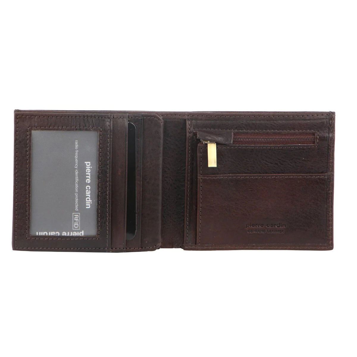 Pierre Cardin Men's Leather RFID Trifold Wallet – Chocolate – product image 2 of 6