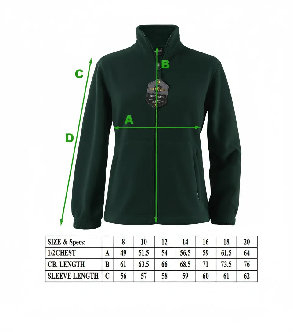Womens Polar Fleece Full Zip Jumper Jacket Winter Warm in Bottle Green — product image 3