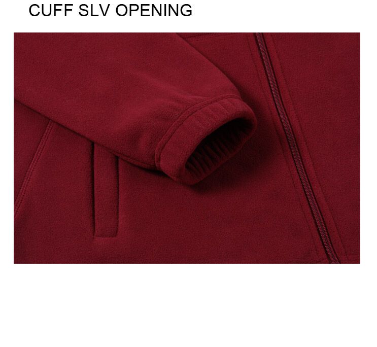 Womens Polar Fleece Full Zip Jumper Jacket Winter Warm in Burgundy — product image 5