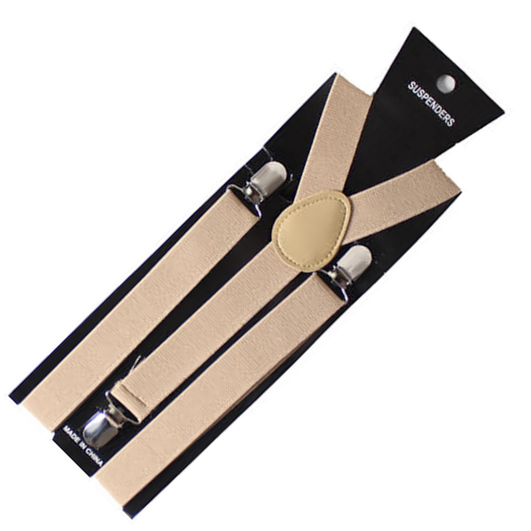 Men's Adjustable Clip-On Suspenders – Beige – product photo 2
