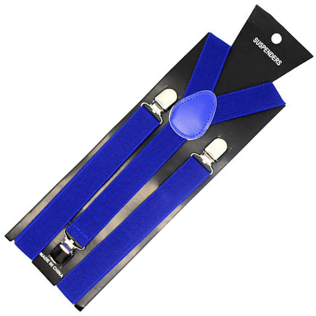 Men's Adjustable Clip-On Suspenders – Blue – product photo 2