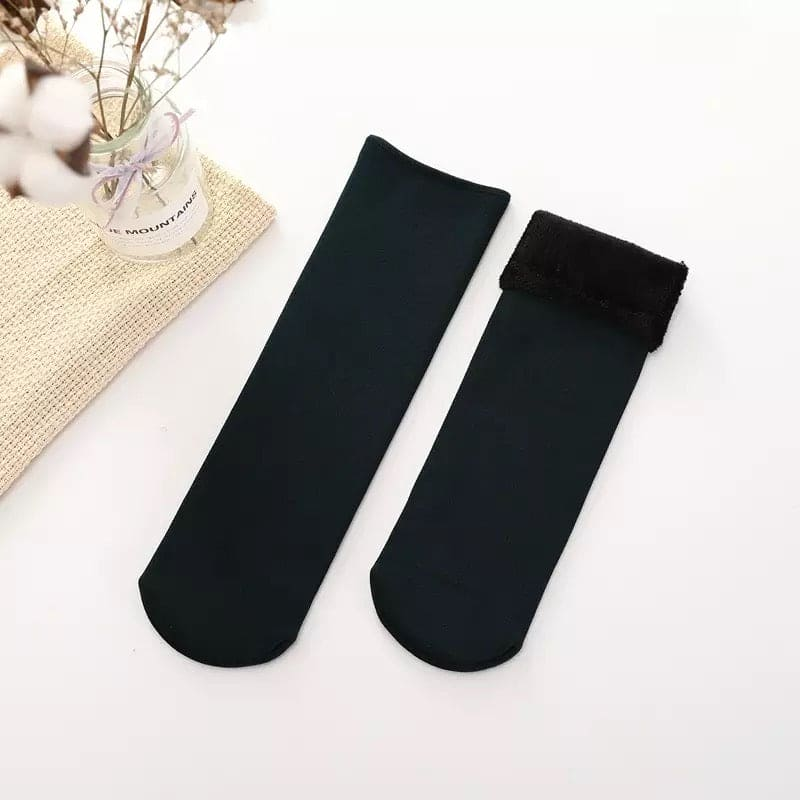 1 Pair Thick Fur THERMAL HEATED SOCKS Warm Winter Comfort Work Ski Reversible — image 4
