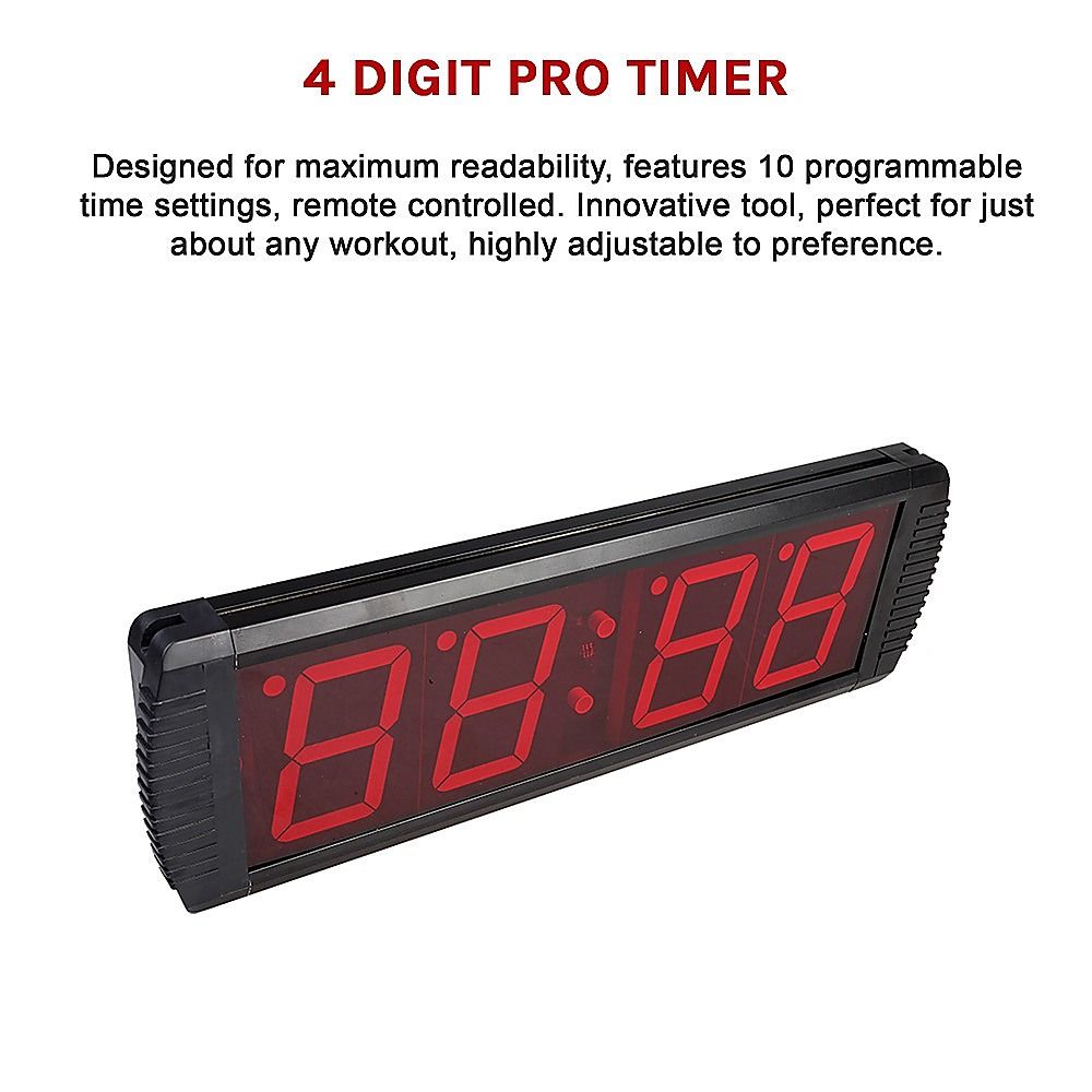 Digital LED Gym Interval Training Timer with Programmable Rounds — product image 7 of 9