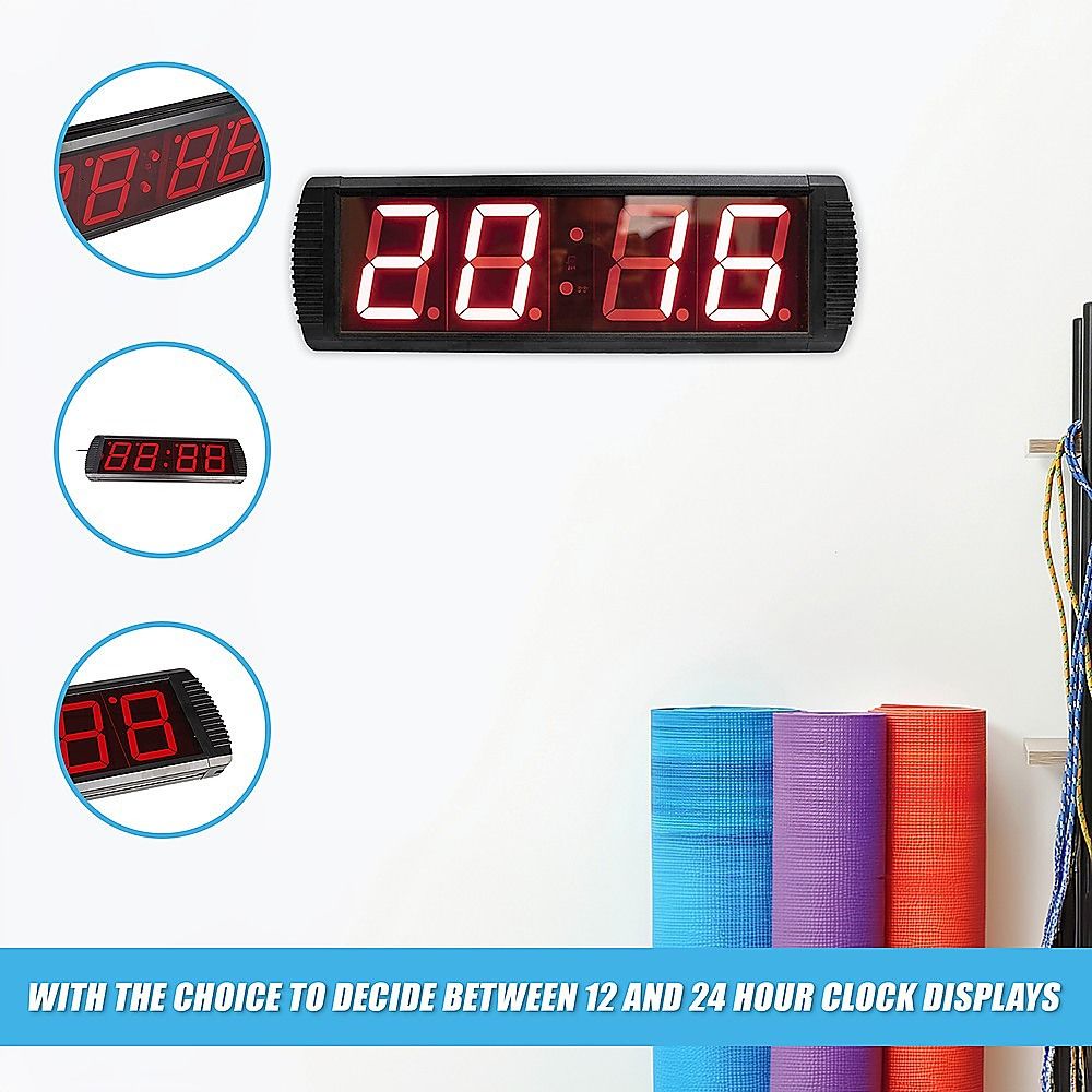 Digital LED Gym Interval Training Timer with Programmable Rounds — product image 8 of 9