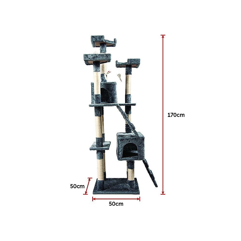 Cat Tree & Scratching Tower - 170 cm