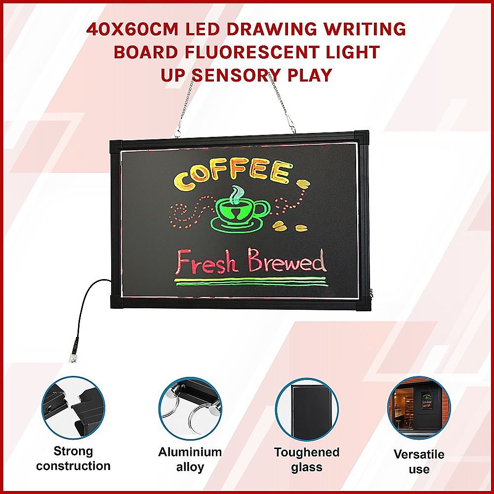 40 × 60 cm LED Light-Up Drawing & Writing Board with Markers — product image 5 of 9