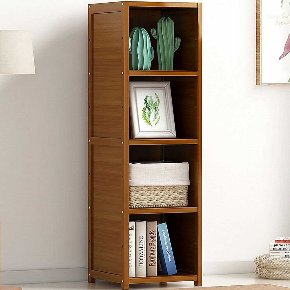 Bamboo 4-Shelf Bookcase with Adjustable Display & Storage Shelves — product image 1 of 8