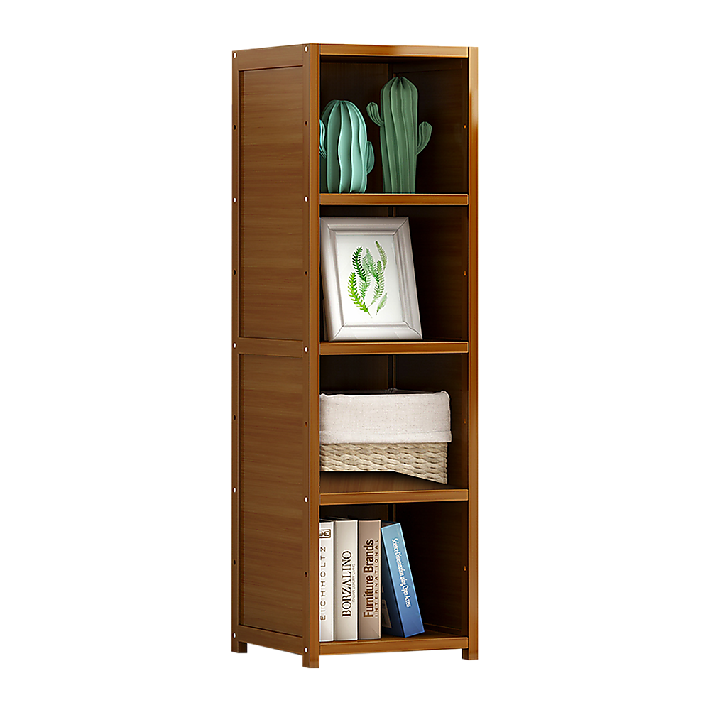 Bamboo 4-Shelf Bookcase with Adjustable Display & Storage Shelves — product image 3 of 8