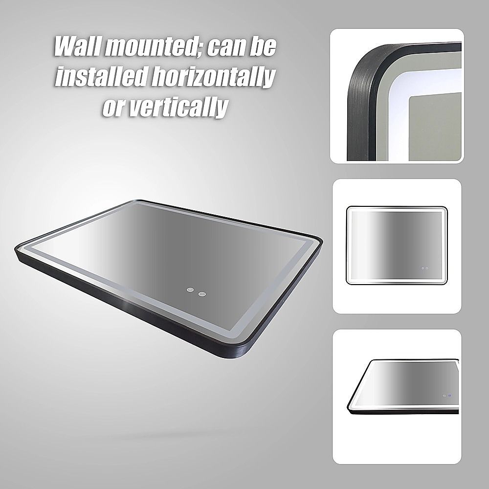 Rectangular Anti-Fog LED Bathroom Mirror – 90 × 70 cm — product image 9 of 12