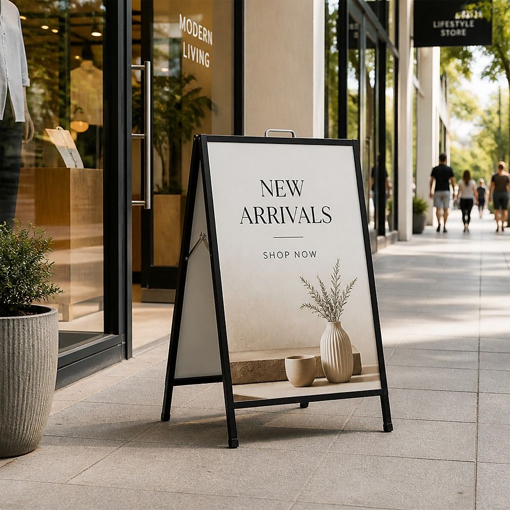60x90cm A Frame Sign Portable Steel Sandwich Board Stand