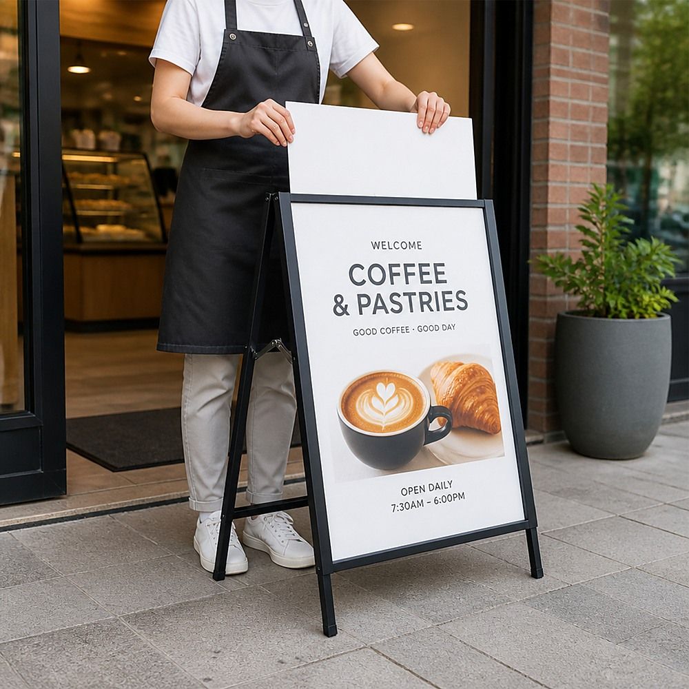 60x90cm A Frame Sign Portable Steel Sandwich Board Stand — product photo 2