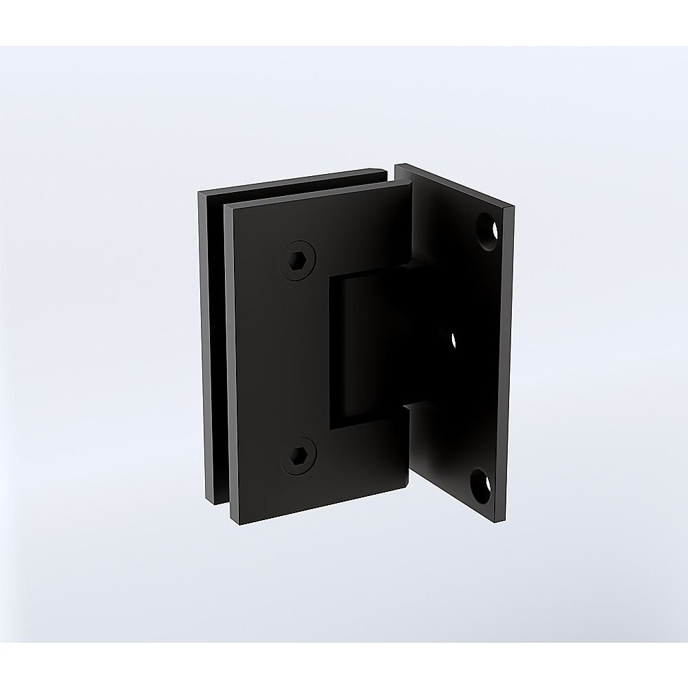 70cm Frameless Swing Bath Screen – Black Hardware with Brass hinge for Modern Bathrooms — product image 7 of 9