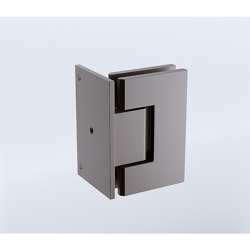 70cm Frameless Swing Bath Screen – Gunmetal Hardware with Brass hinge for Modern Bathrooms — product image 5