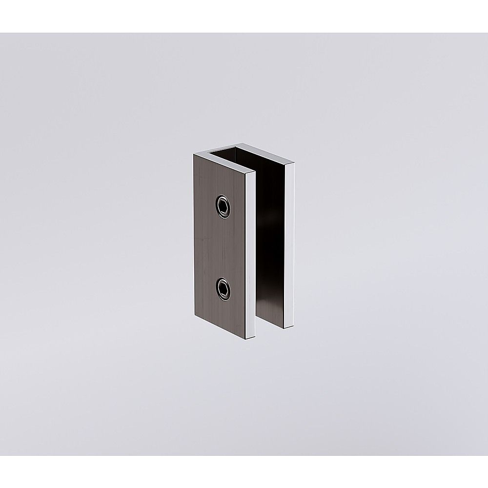 Frameless Gunmetal Corner Hinged Shower Screen with Wall & Floor U-Brackets & Stainless Steel Hinges – 110 × 90 cm, Square Knob Handle — product image 7 of 15