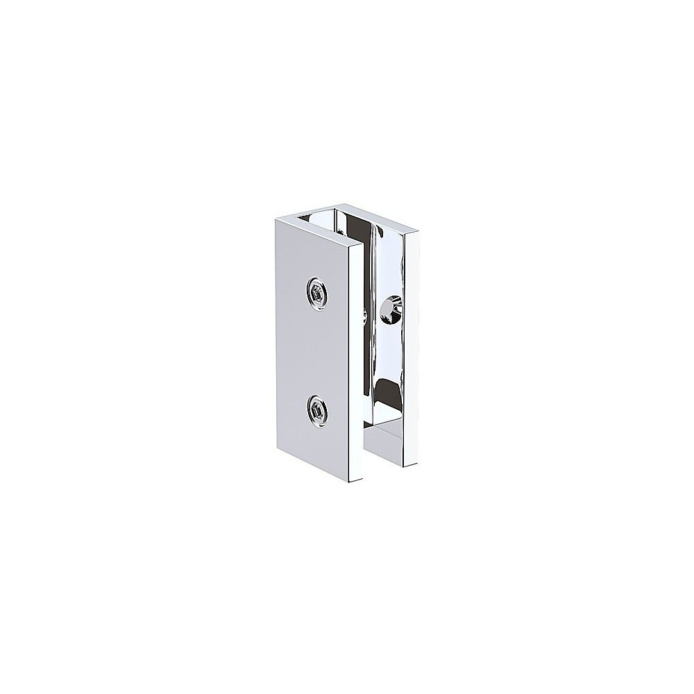 Frameless Chrome Corner Hinged Shower Screen with U-Brackets & Stainless Steel Hinges – 110 × 110 cm, Square Knob Handle — product image 8 of 15