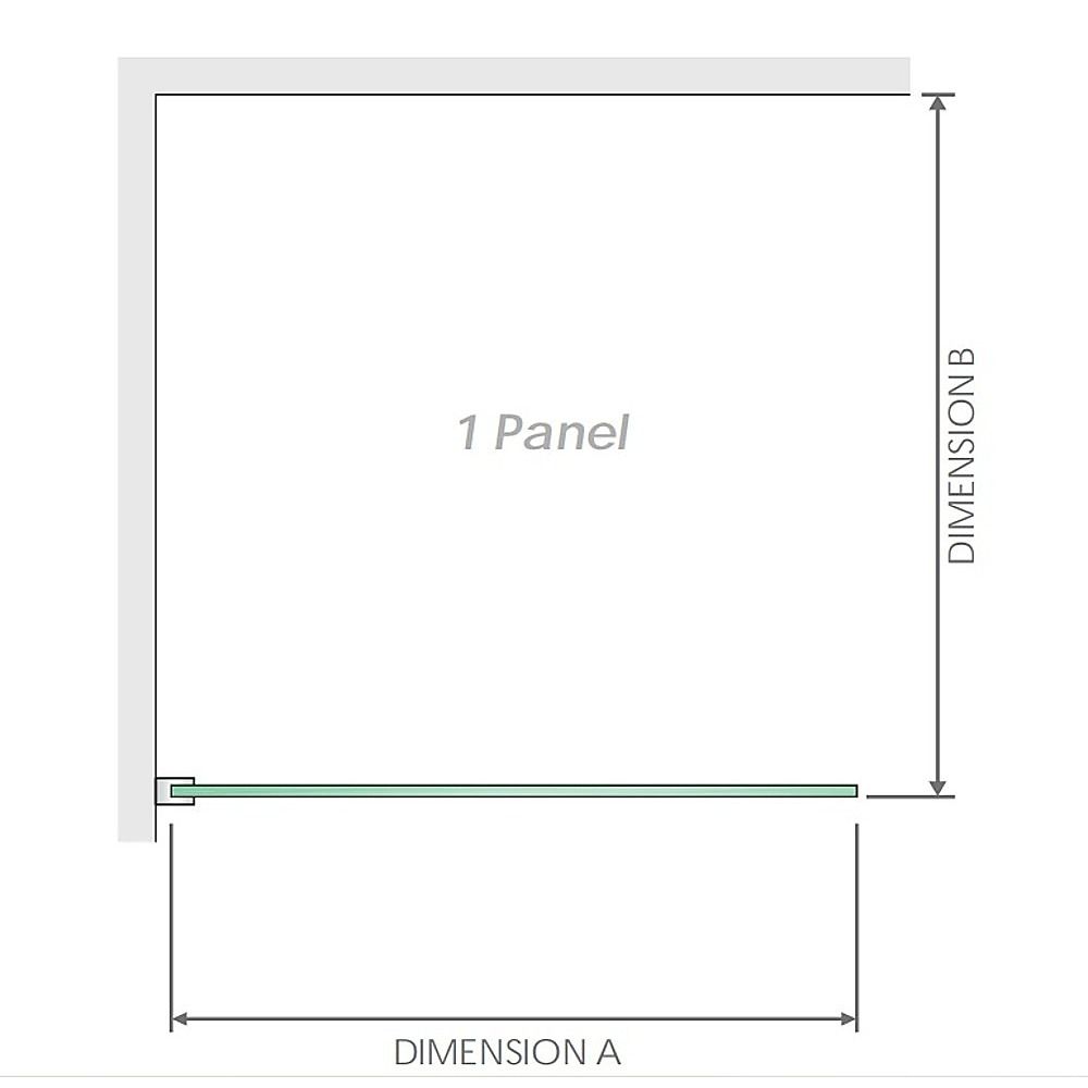 Frameless Gunmetal Corner Hinged Shower Screen with U-Brackets & Stainless Steel Hinges – 100 × 90 cm, Square Double-Pull Handle — product image 5 of 15