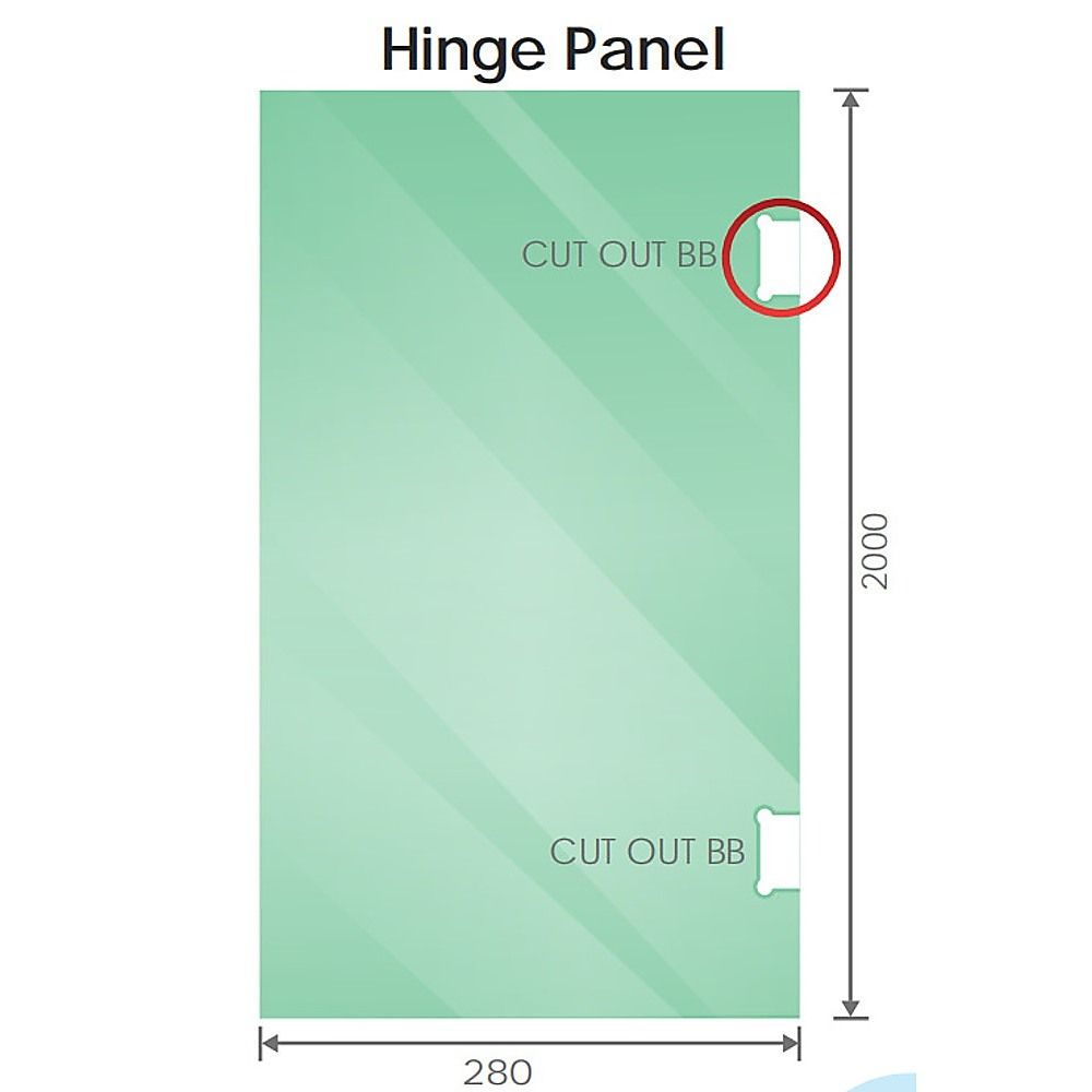 Frameless Nickel Corner Hinged Shower Screen with U-Brackets & Brass Hinges – 90 × 80 cm, Square Knob Handle — product image 3 of 15