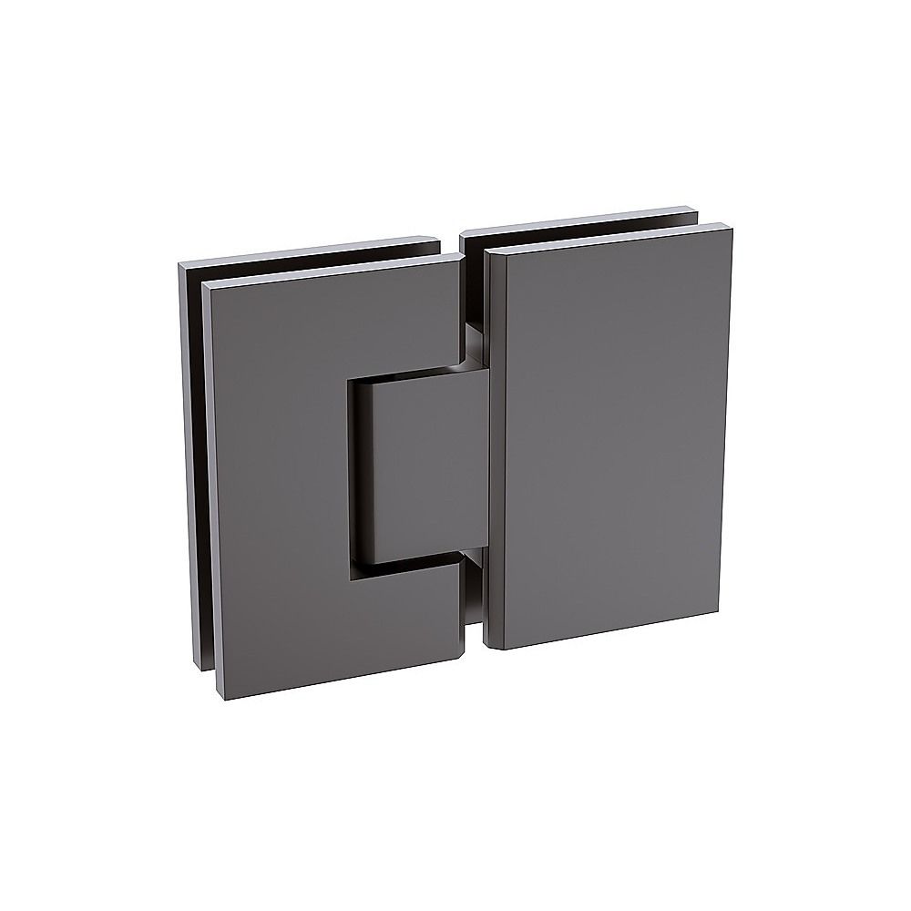 Frameless Gunmetal Corner Hinged Shower Screen with Wall Channel & Stainless Steel Hinges – 100 × 80 cm, Round Knob Handle — product image 9 of 15