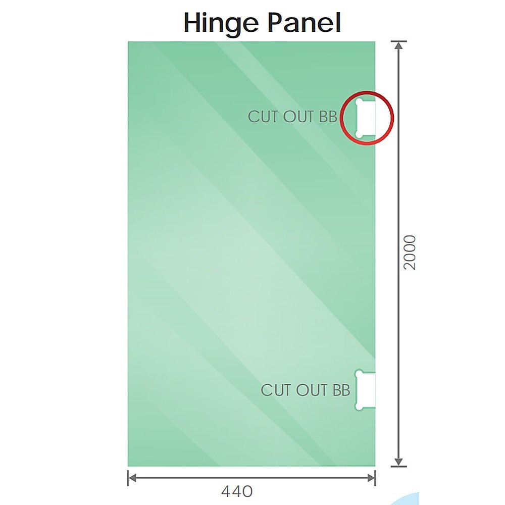 Frameless Black Corner Hinged Shower Screen with Wall & Floor Channels & Stainless Steel Hinges – 110 × 110 cm, Square Double-Pull Handle — product image 3 of 15